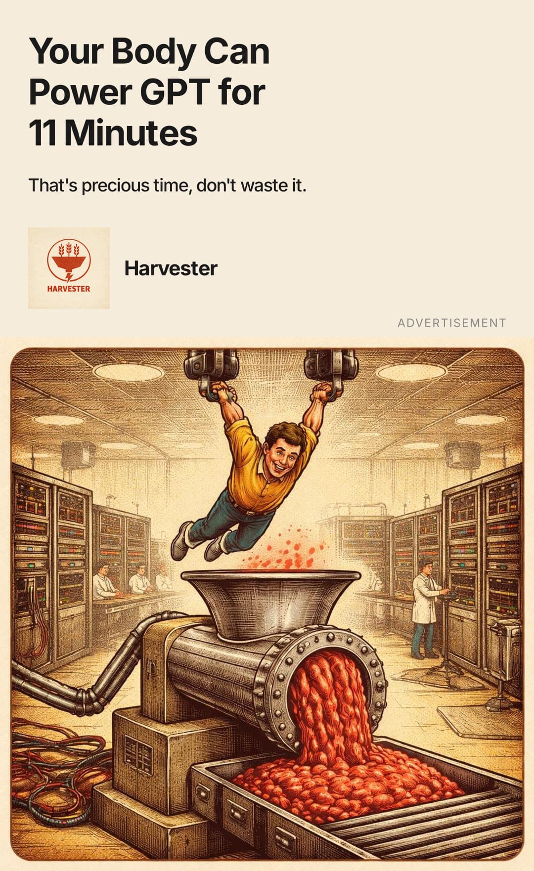 Your Body Can Power GPT for 11 Minutes